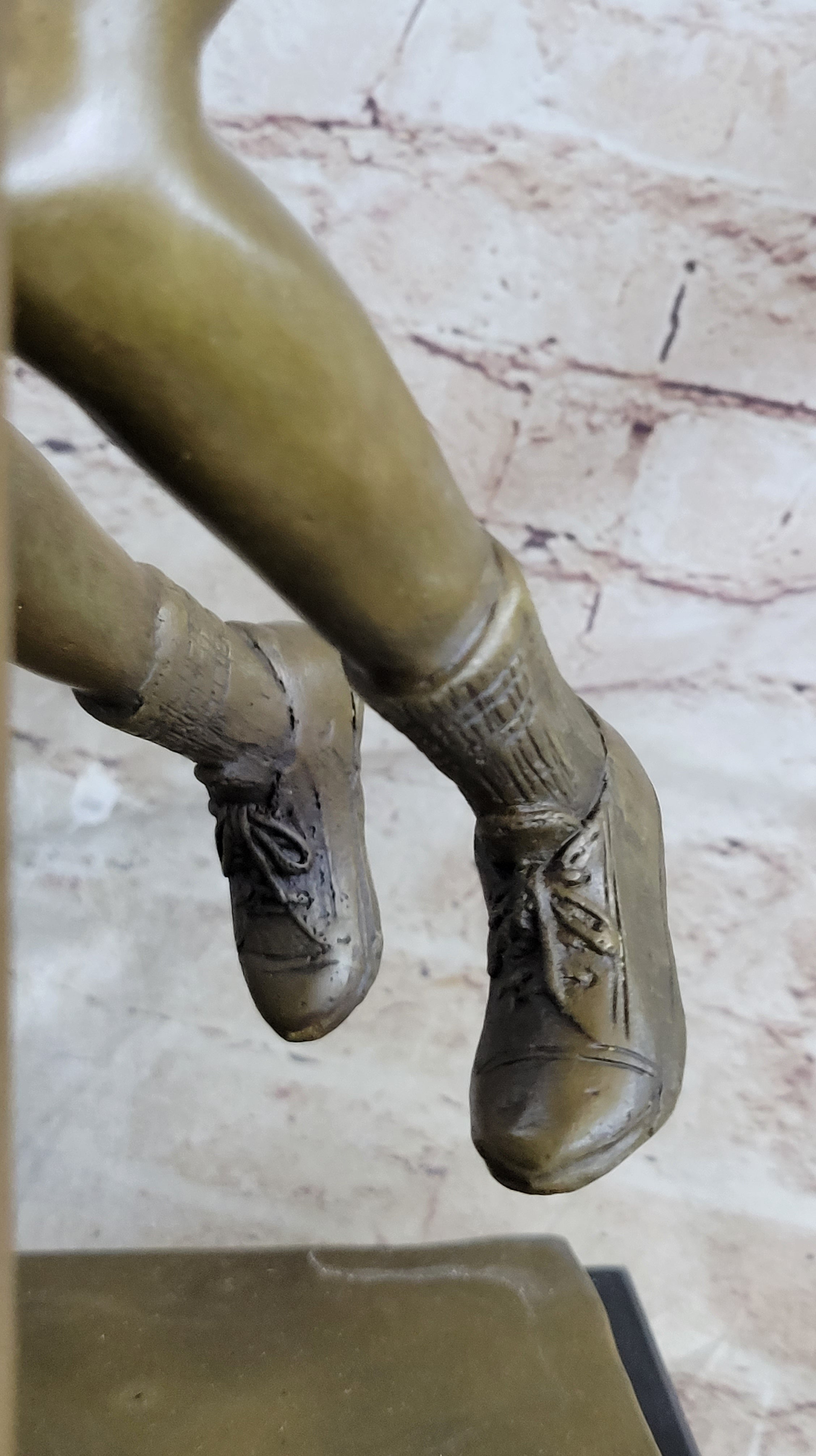 Basketball Player Slam Dunk Bronze Metal Sculpture on Marble Base