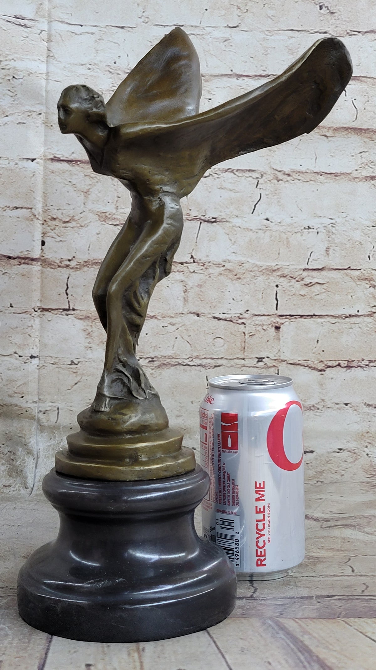 Spirit of Ecstasy Rolls Royce Hood Emblem Bronze Replica C. Sykes