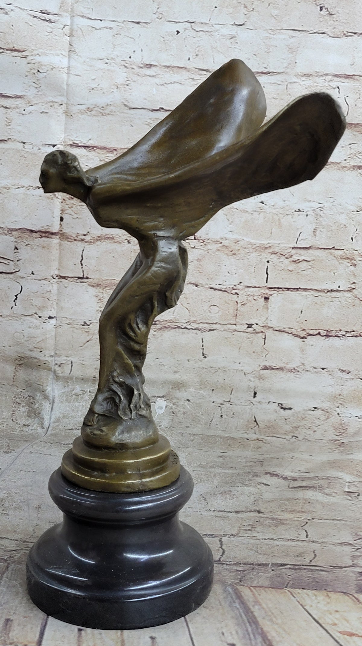 Spirit of Ecstasy Rolls Royce Hood Emblem Bronze Replica C. Sykes