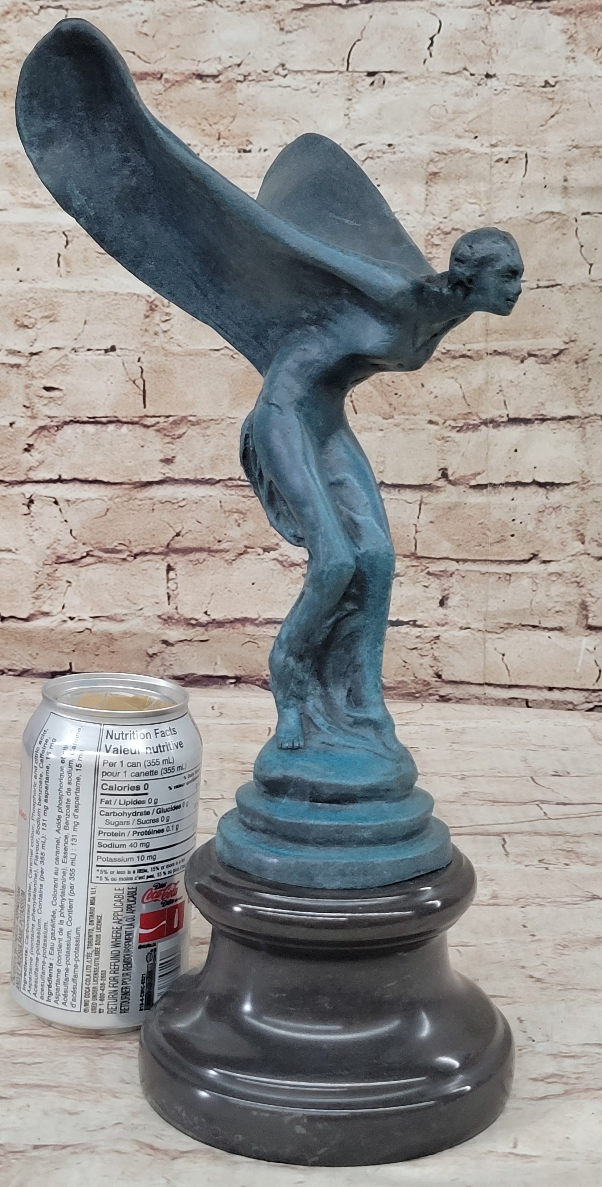 Green Patina Spirit of Ecstasy Rolls Royce Bronze by Charles Sykes