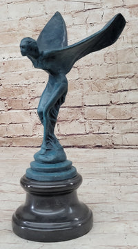 Green Patina Spirit of Ecstasy Rolls Royce Bronze by Charles Sykes