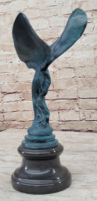 Green Patina Spirit of Ecstasy Rolls Royce Bronze by Charles Sykes