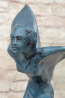 Green Patina Spirit of Ecstasy Rolls Royce Bronze by Charles Sykes