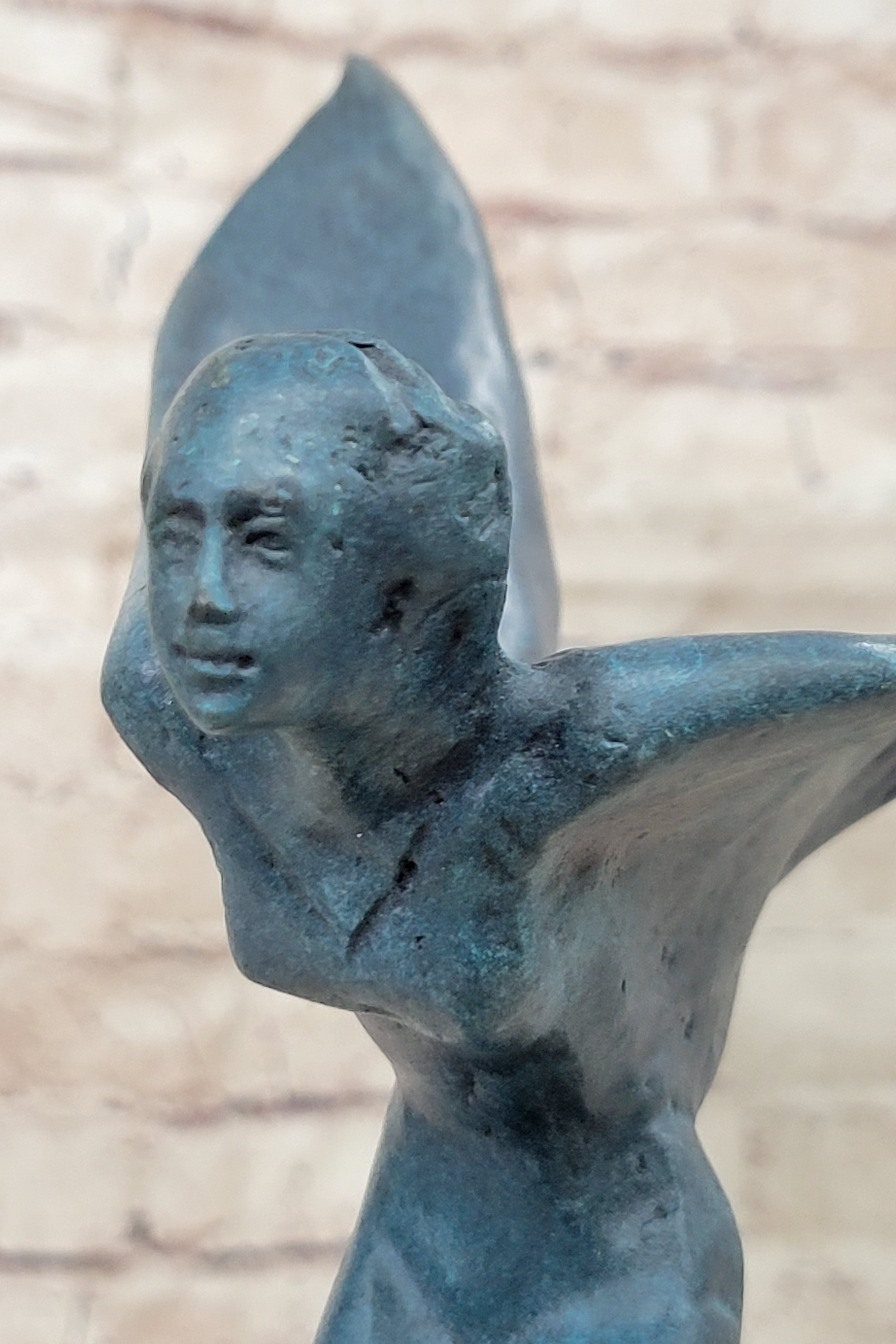 Green Patina Spirit of Ecstasy Rolls Royce Bronze by Charles Sykes