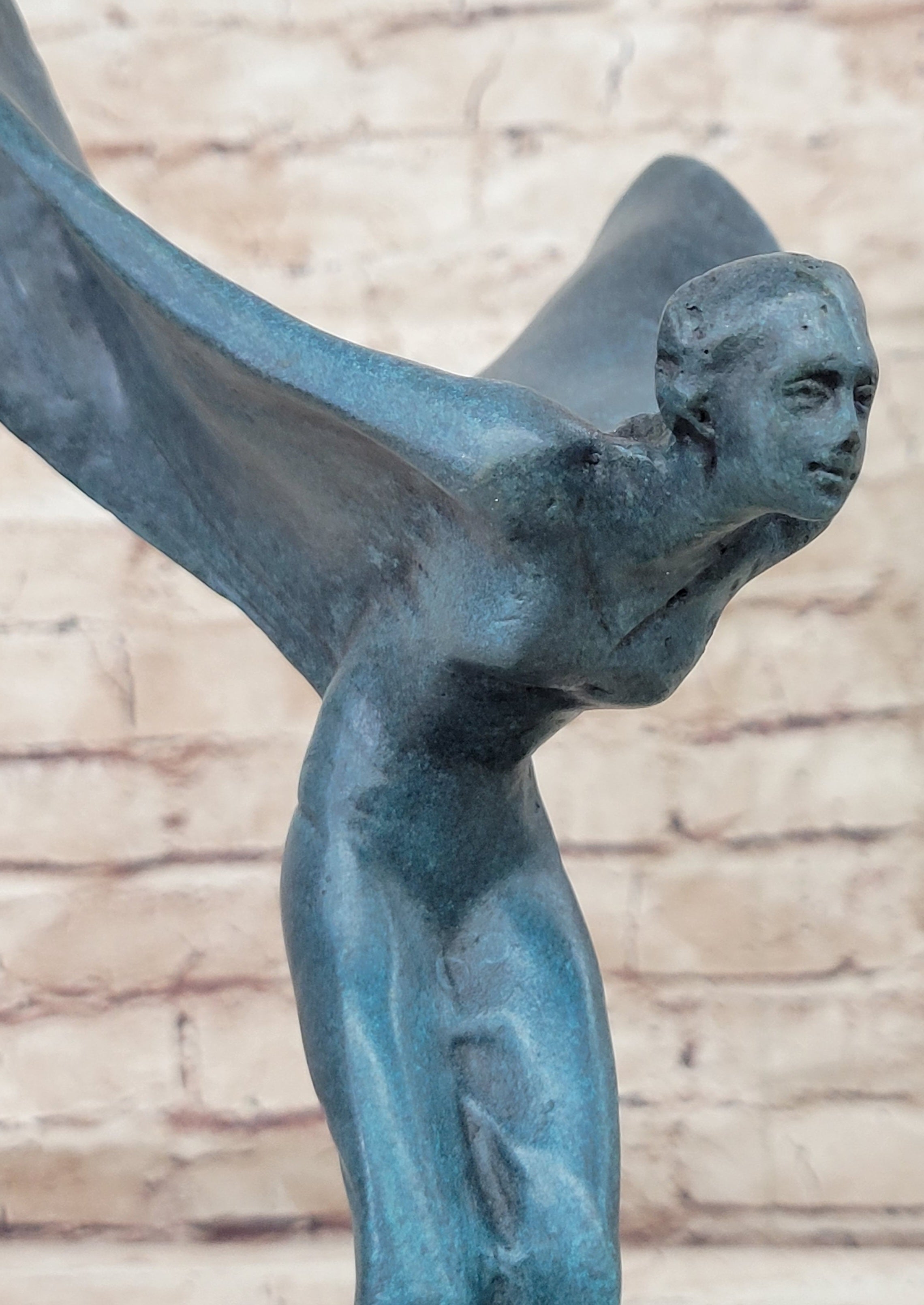 Green Patina Spirit of Ecstasy Rolls Royce Bronze by Charles Sykes