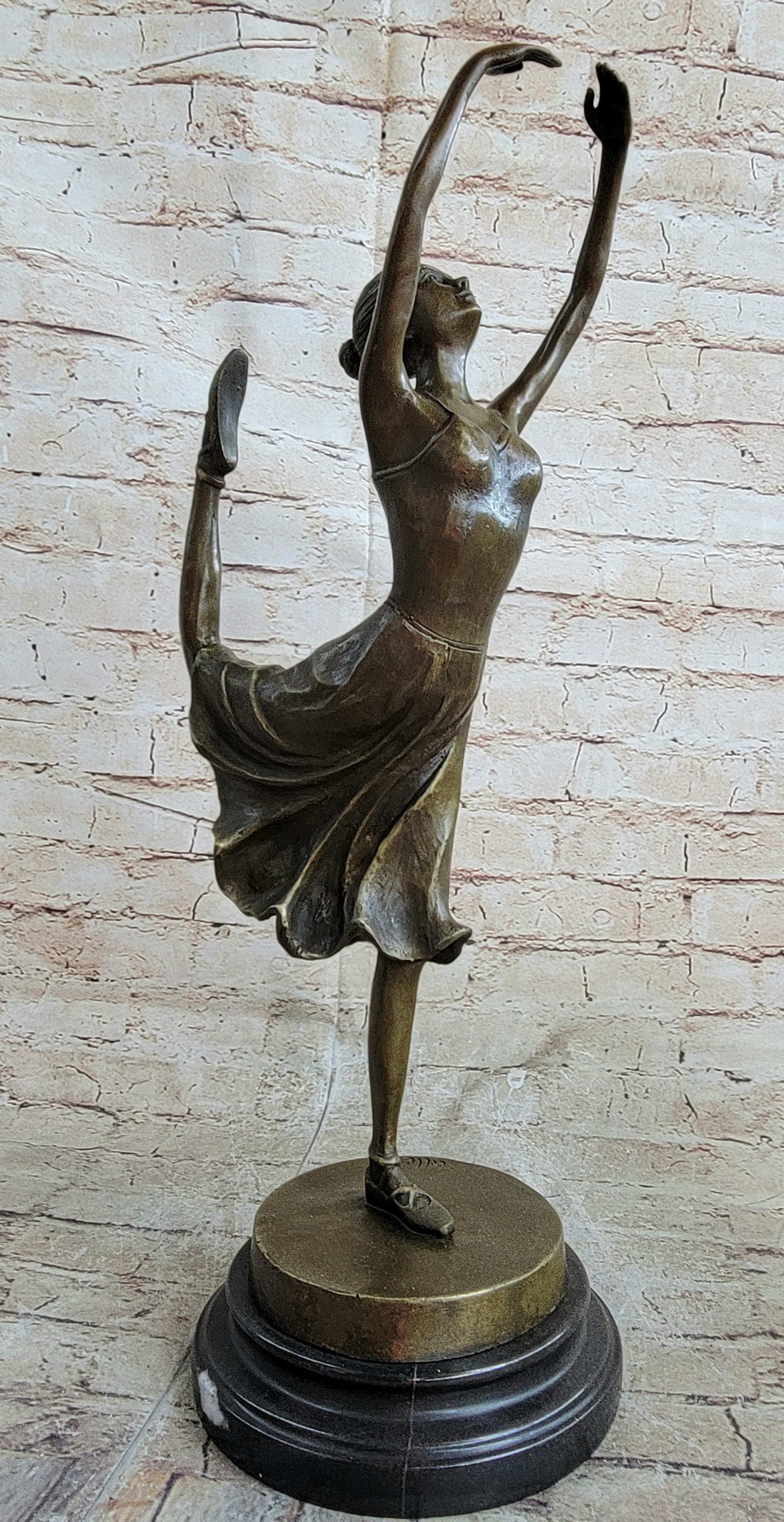 Bronze Ballerina Ballet Dancer Figure Sculpture