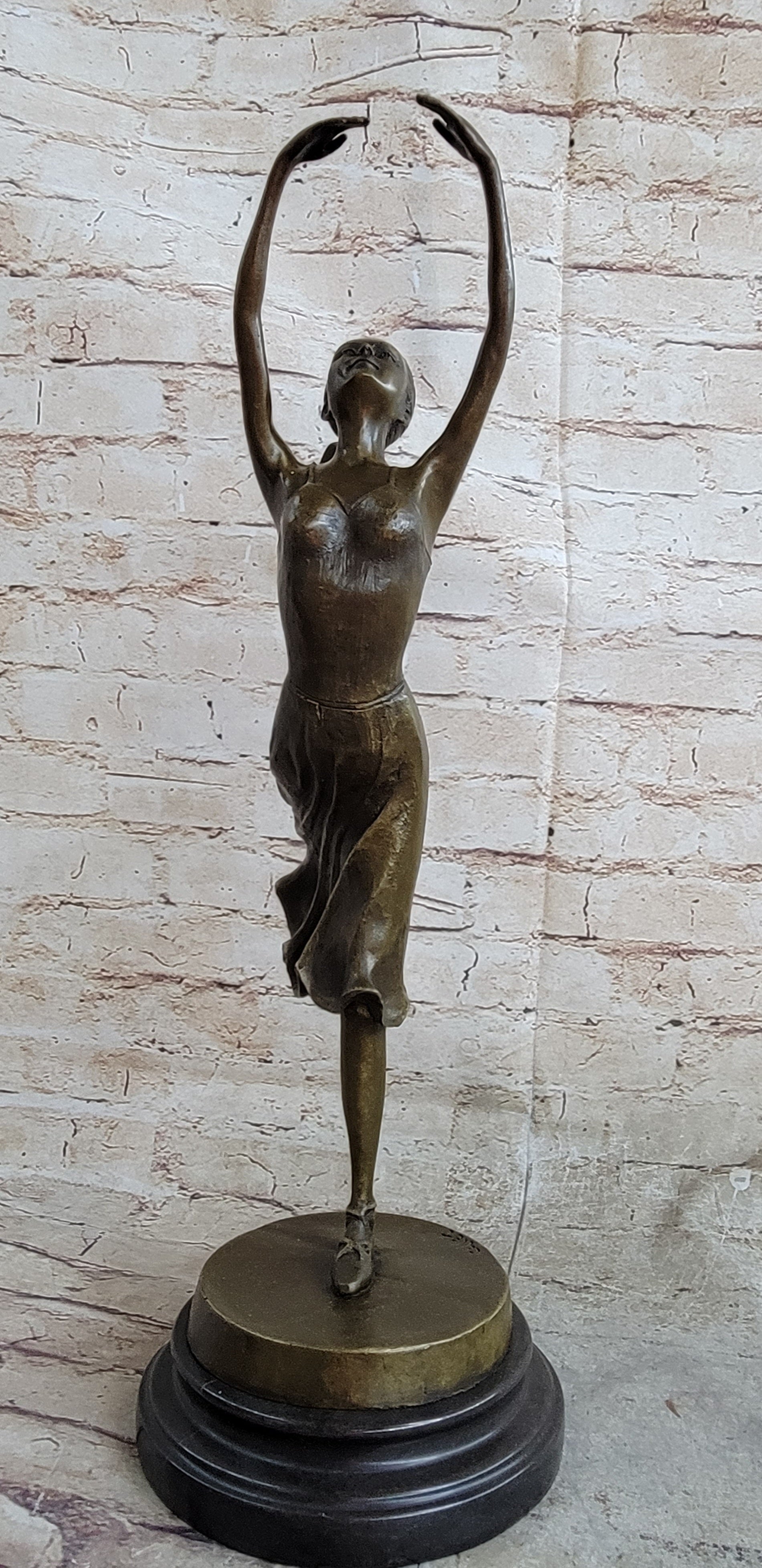 Bronze Ballerina Ballet Dancer Figure Sculpture