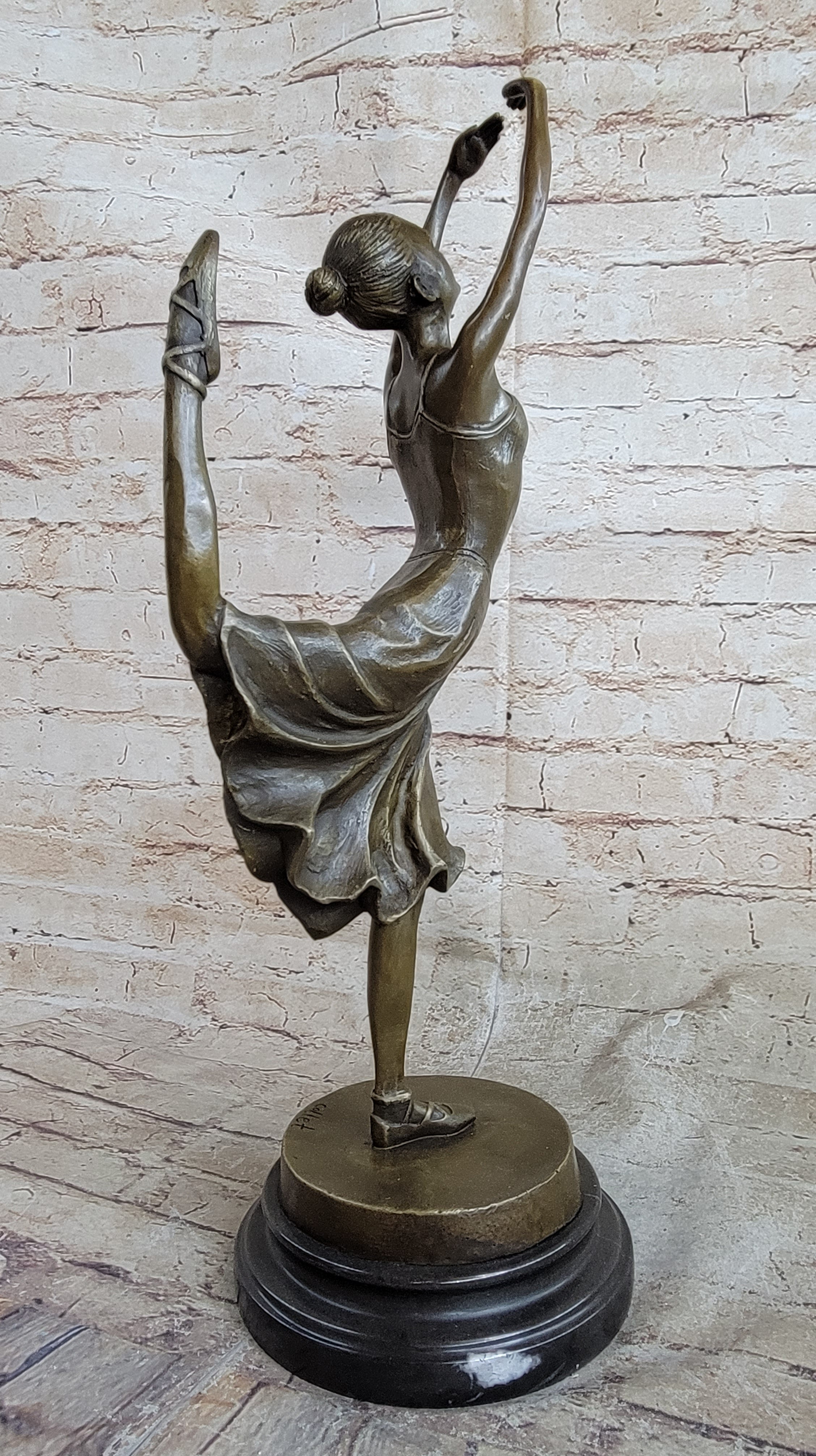 Bronze Ballerina Ballet Dancer Figure Sculpture