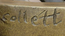 Signed Original Abstract Modern Art Girl Reading Book Bronze