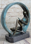 Signed Original Artwork by Collet Girl Reading A Book Bronze