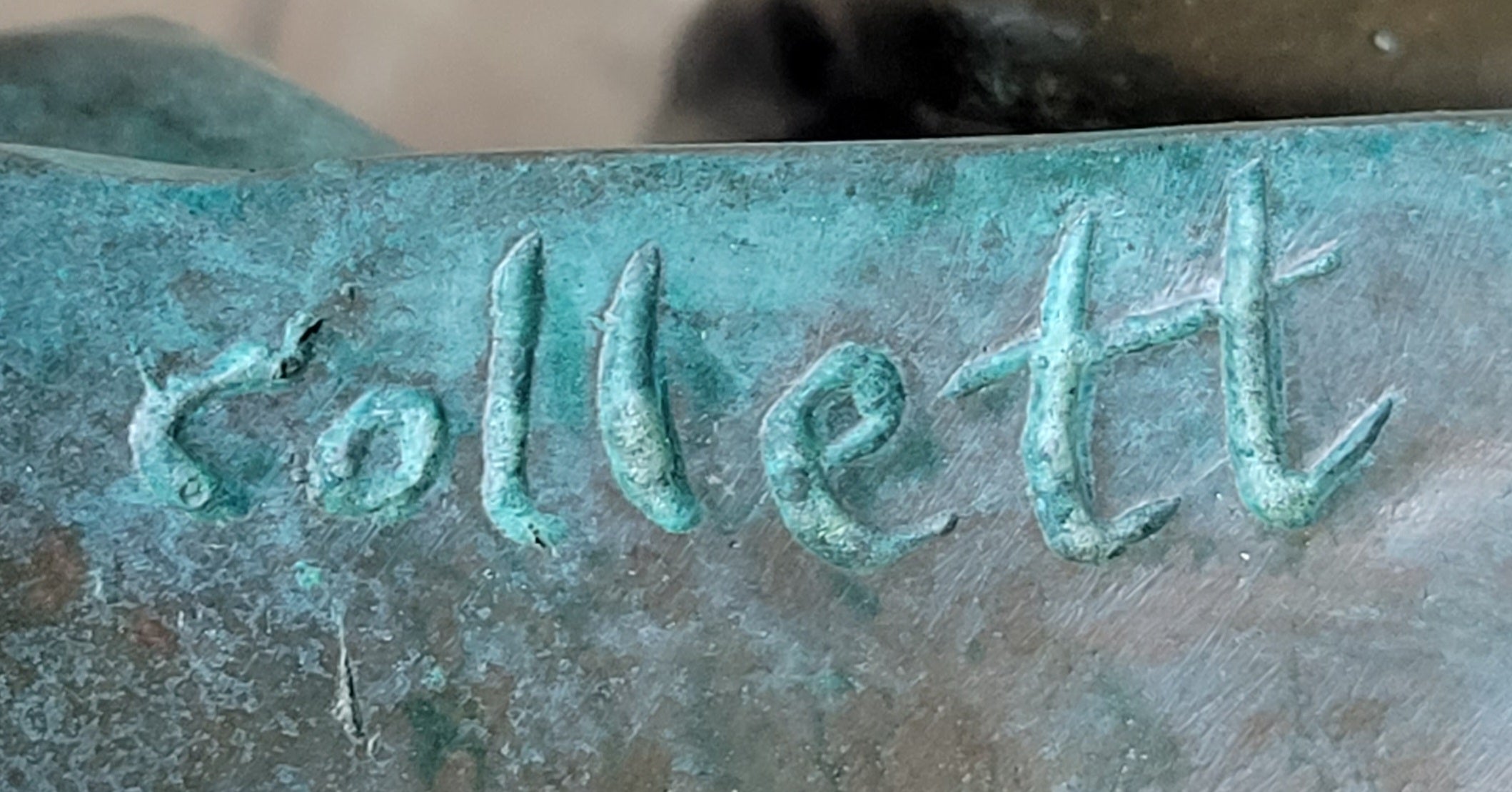 Signed Original Artwork by Collet Girl Reading A Book Bronze