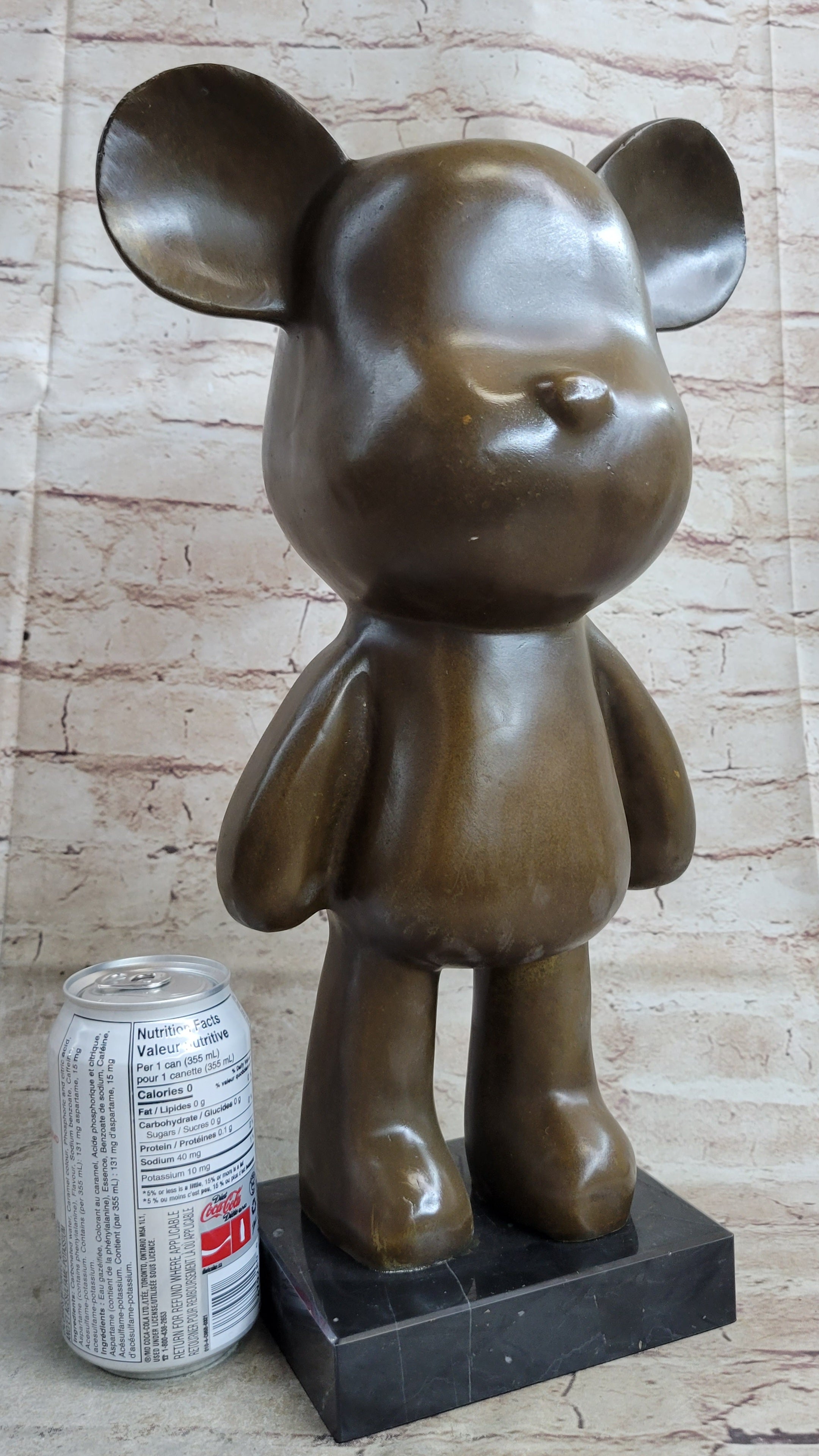 Vintage MICKEY MOUSE Bronze Figurine, Collectible Walt DISNEY Character Sculpture