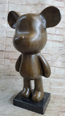 Vintage MICKEY MOUSE Bronze Figurine, Collectible Walt DISNEY Character Sculpture
