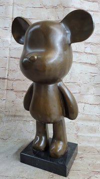 Vintage MICKEY MOUSE Bronze Figurine, Collectible Walt DISNEY Character Sculpture
