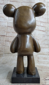Vintage MICKEY MOUSE Bronze Figurine, Collectible Walt DISNEY Character Sculpture
