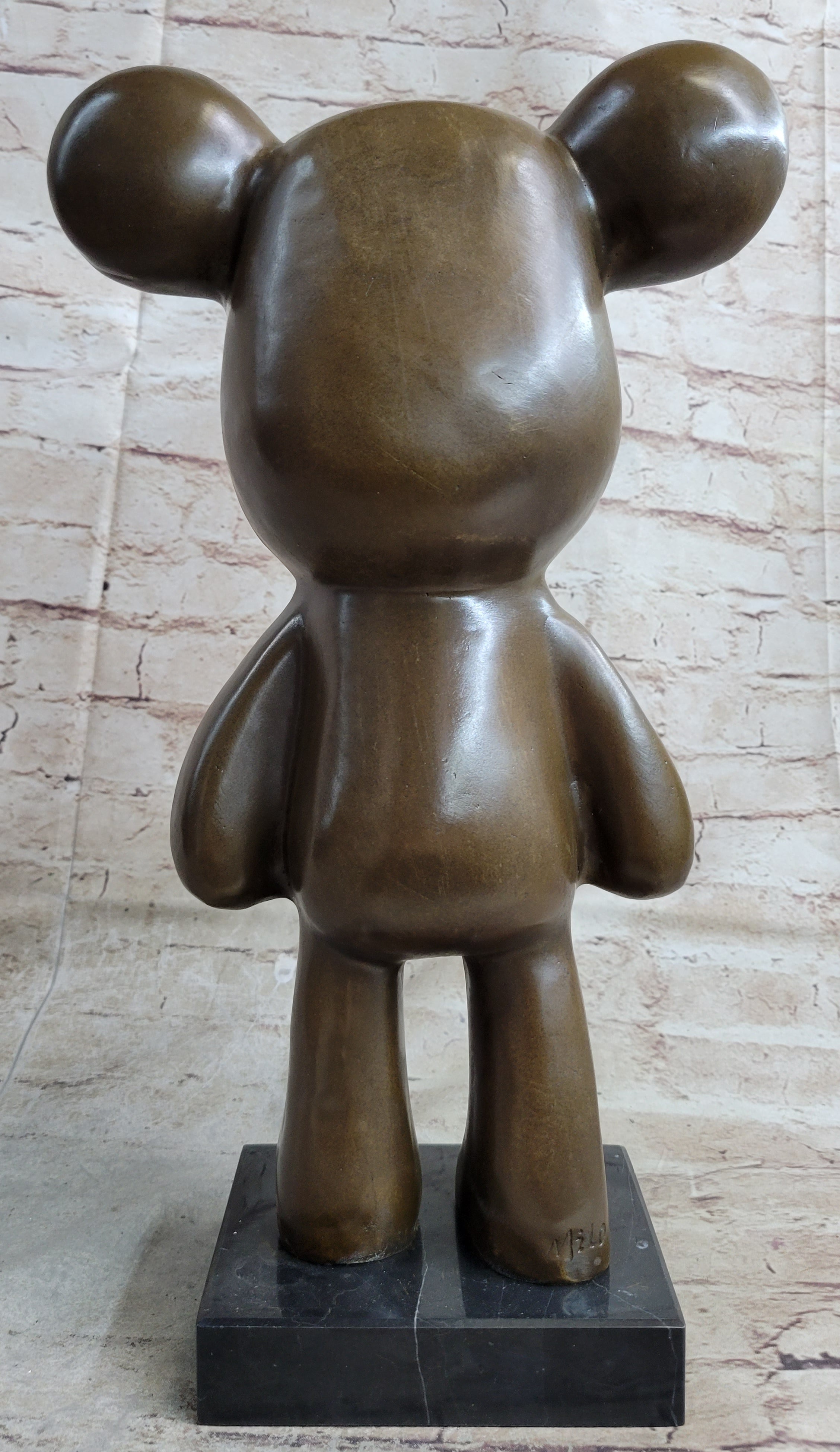 Vintage MICKEY MOUSE Bronze Figurine, Collectible Walt DISNEY Character Sculpture