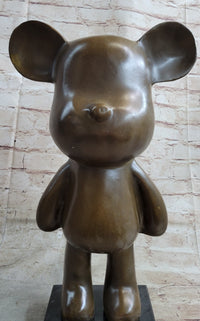 Vintage MICKEY MOUSE Bronze Figurine, Collectible Walt DISNEY Character Sculpture