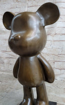 Vintage MICKEY MOUSE Bronze Figurine, Collectible Walt DISNEY Character Sculpture
