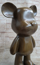 Vintage MICKEY MOUSE Bronze Figurine, Collectible Walt DISNEY Character Sculpture