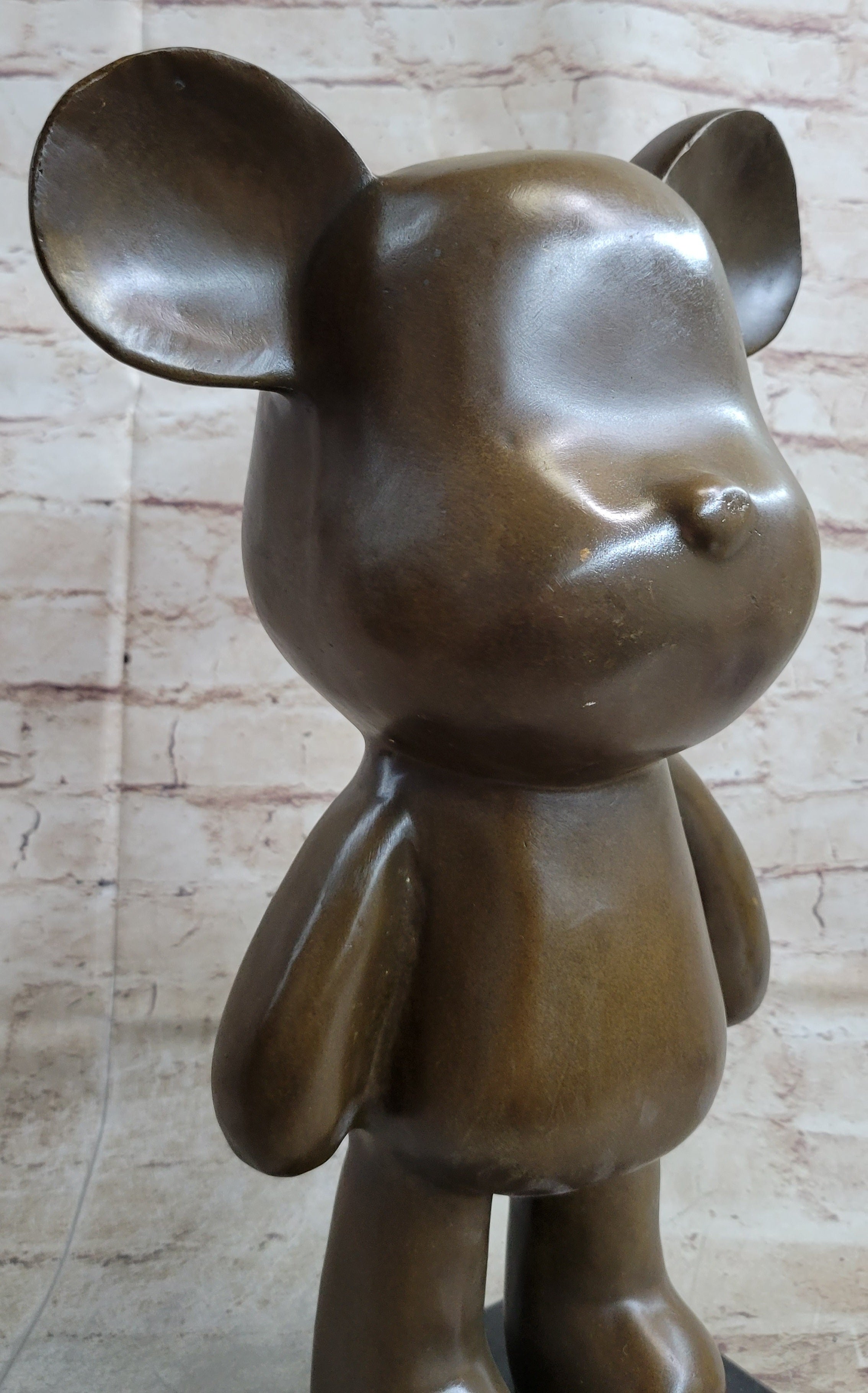 Vintage MICKEY MOUSE Bronze Figurine, Collectible Walt DISNEY Character Sculpture