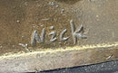 Abstract Bronze Sculpture of Man Climbing Stairs by Mario Nick