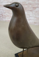 Minimalist Bronze Bird Sculpture – Art Deco Style on Marble