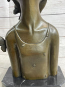 Abstract Bronze Sculpture of Young Girl with Butterflies by Collett