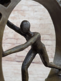 Cog in the Machine Abstract Bronze Sculpture Signed Art