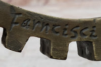 Cog in the Machine Abstract Bronze Sculpture Signed Art