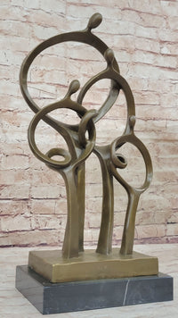 Mid Century Abstract Modern Family Solid Bronze by Braxton