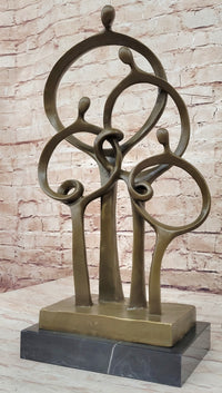 Mid Century Abstract Modern Family Solid Bronze by Braxton
