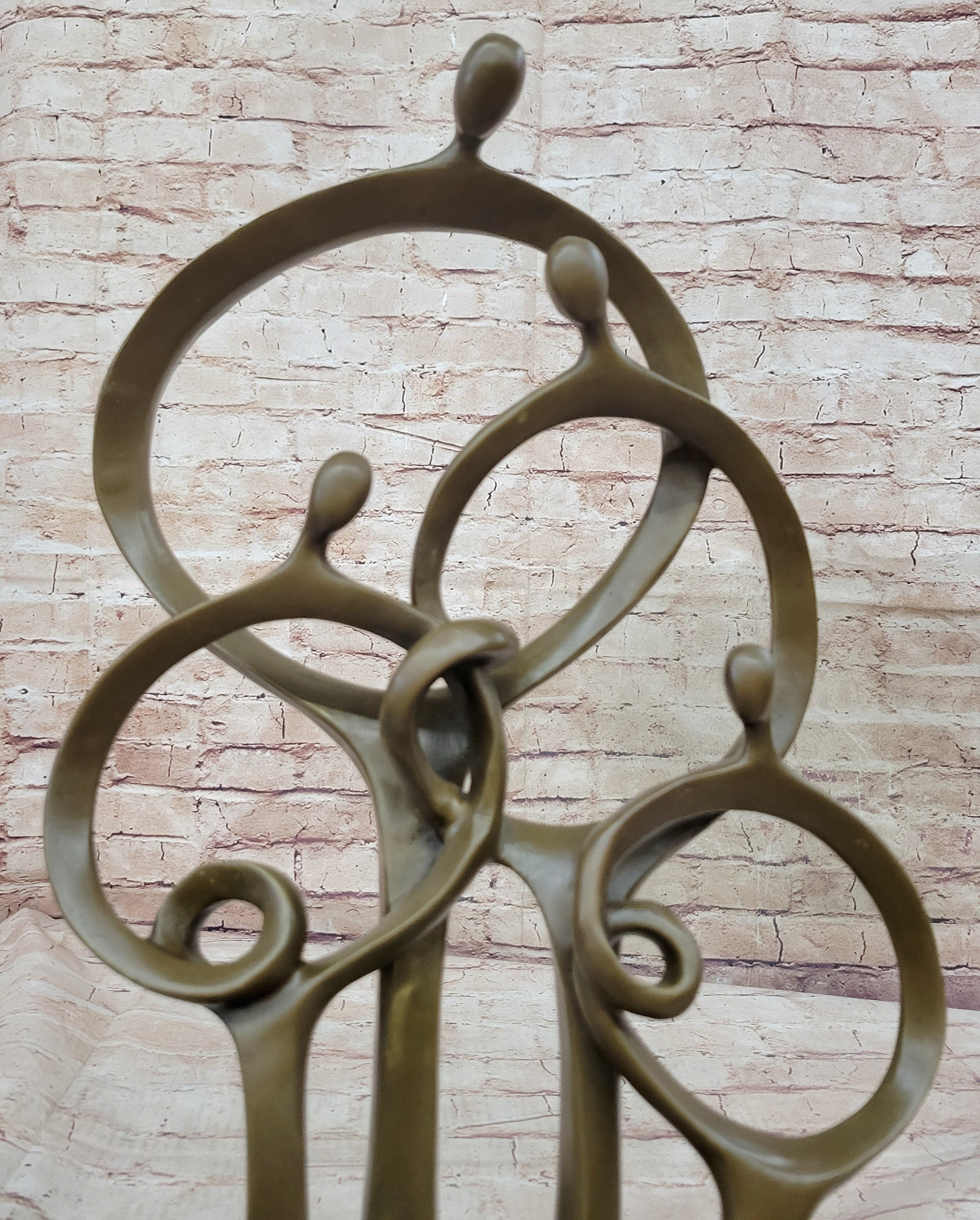 Mid Century Abstract Modern Family Solid Bronze by Braxton