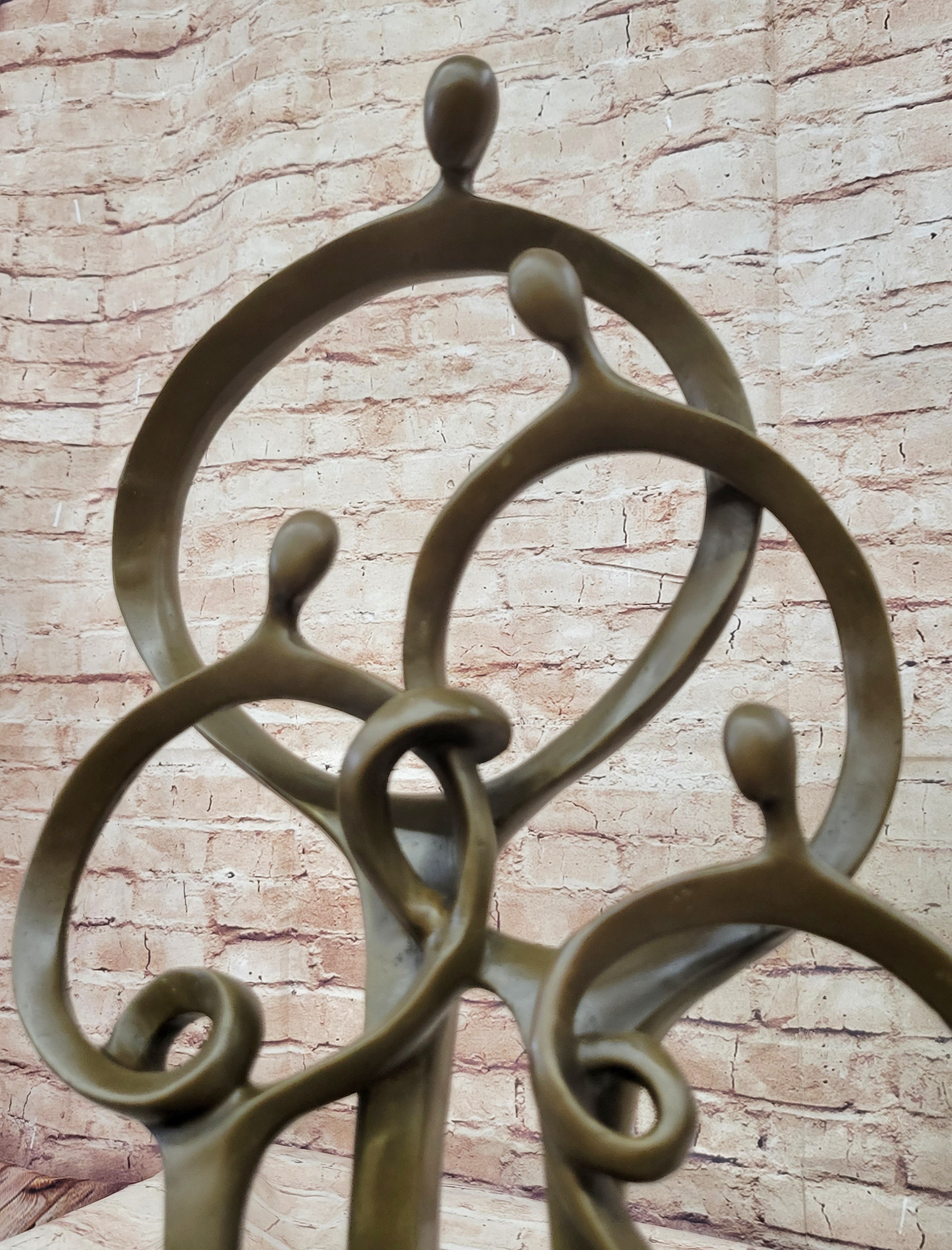 Mid Century Abstract Modern Family Solid Bronze by Braxton