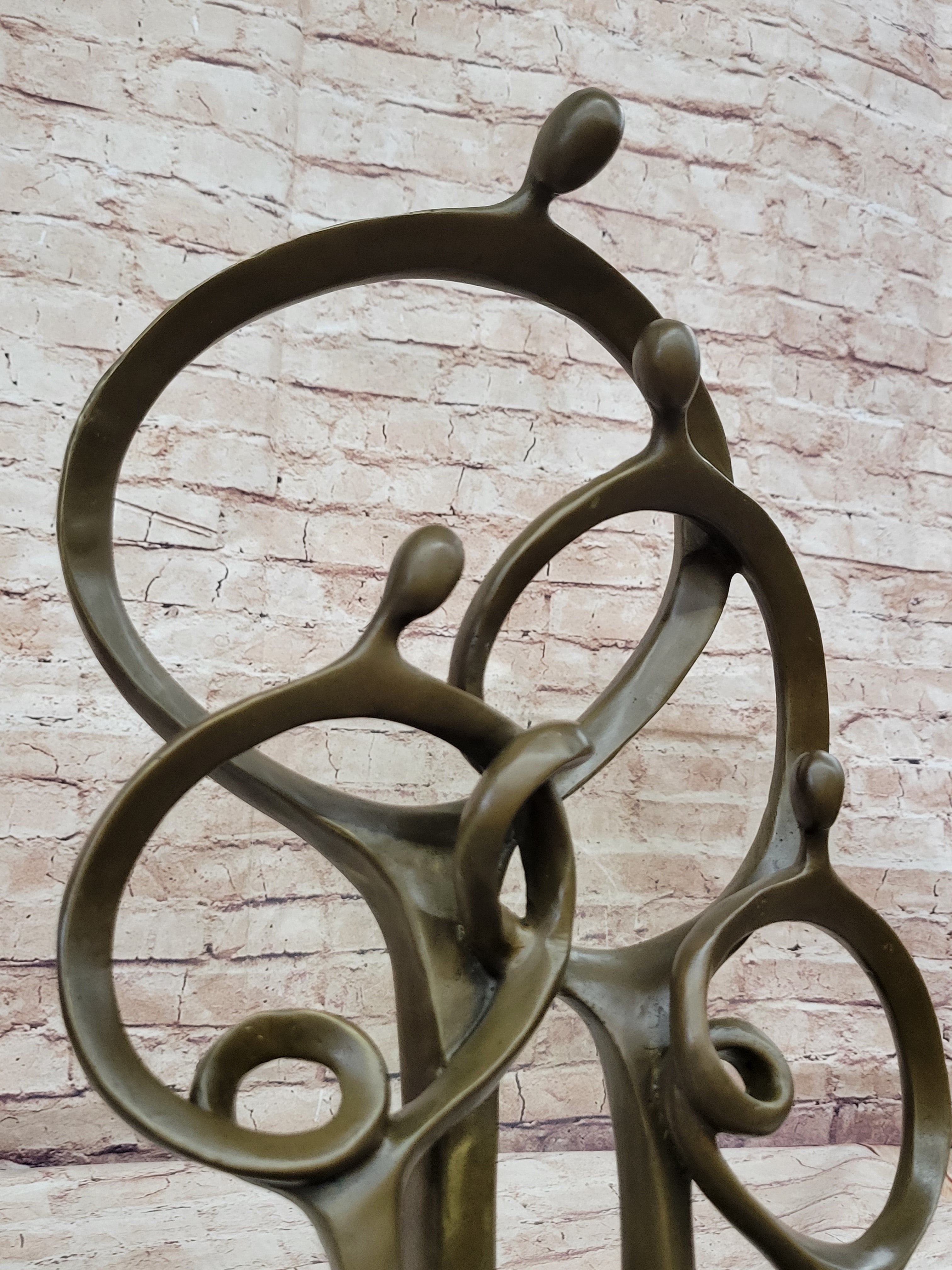 Mid Century Abstract Modern Family Solid Bronze by Braxton