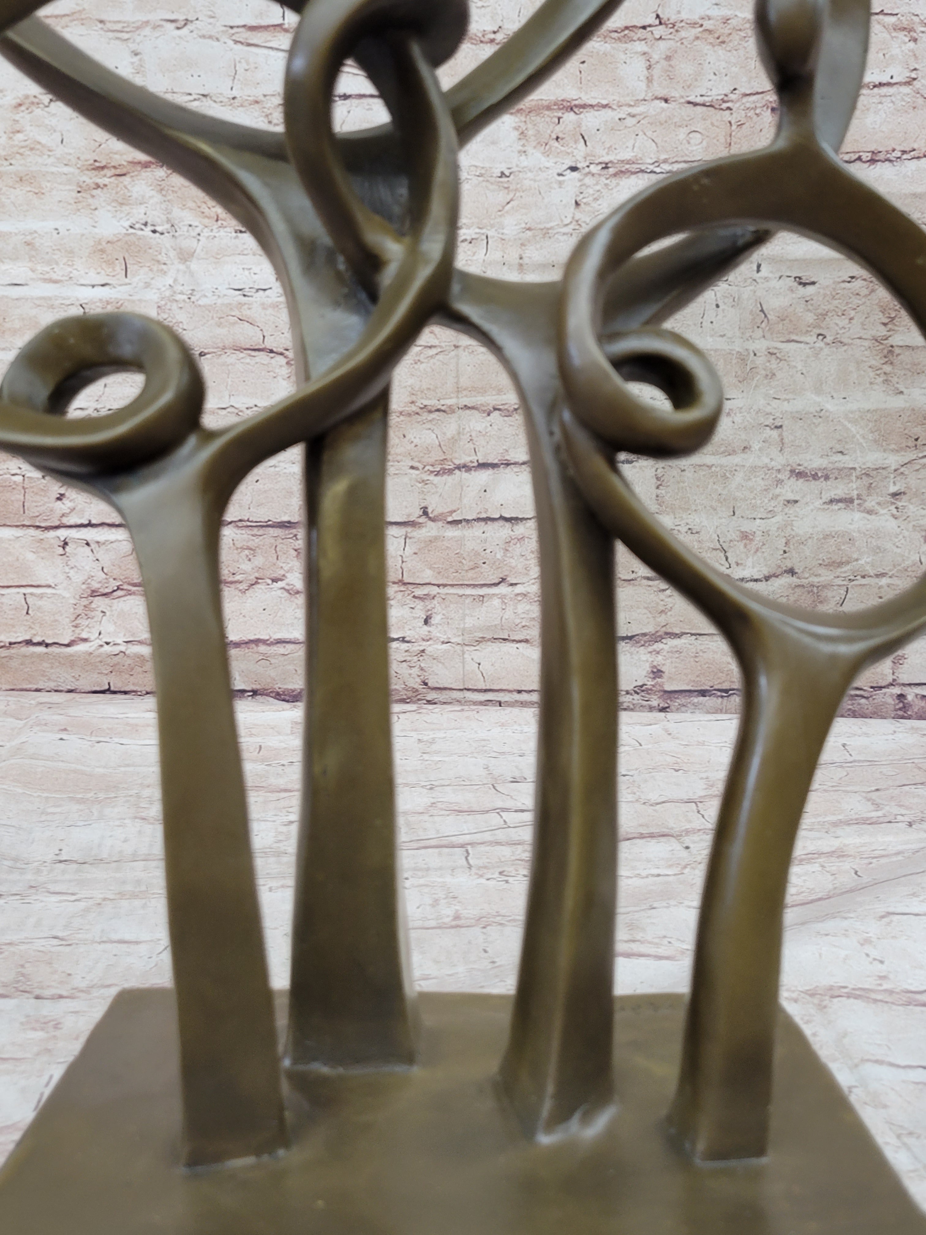 Mid Century Abstract Modern Family Solid Bronze by Braxton