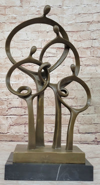 Mid Century Abstract Modern Family Solid Bronze by Braxton