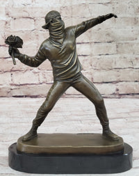 Banksy England Street Art Bronze Flower Thrower Bomber