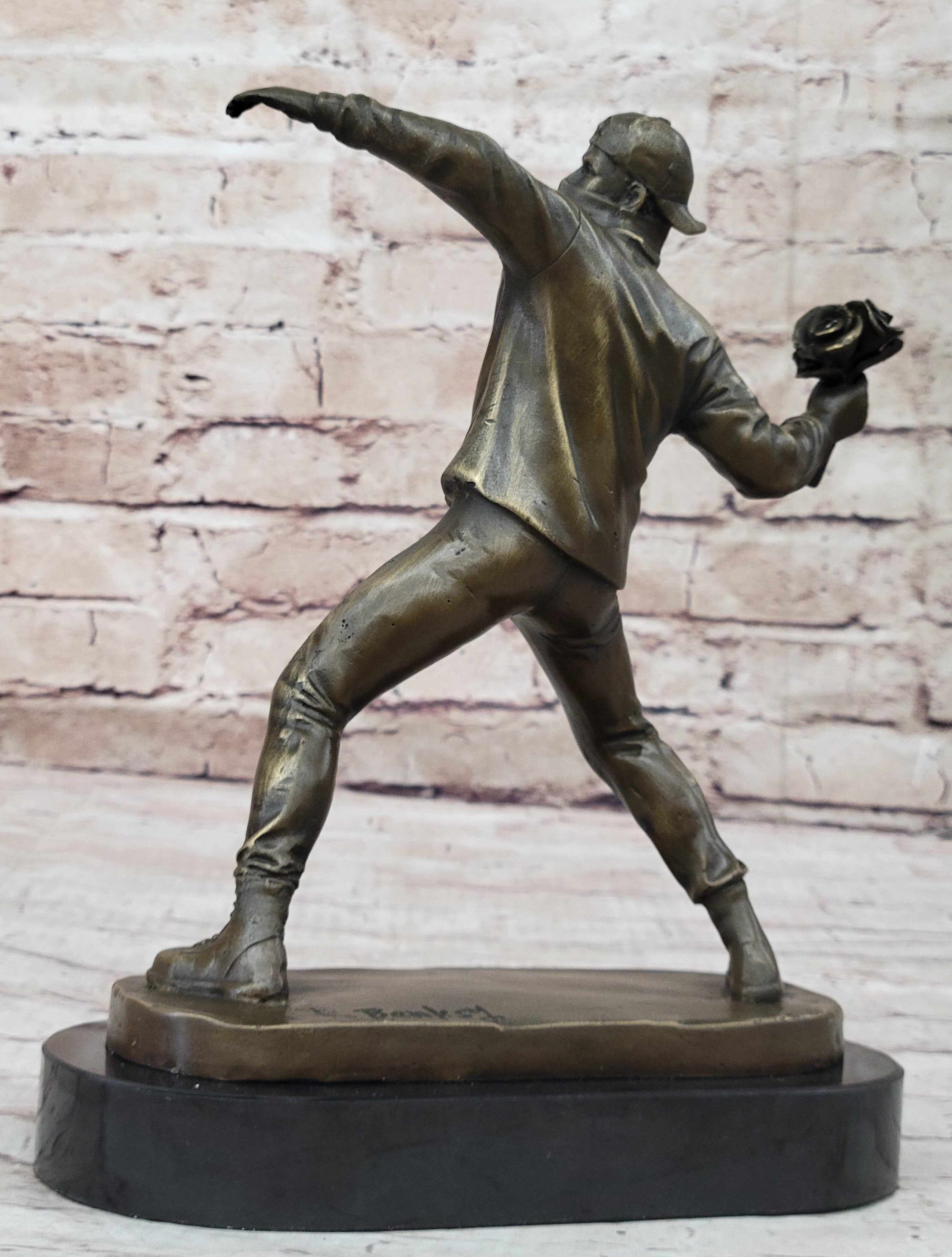 Banksy England Street Art Bronze Flower Thrower Bomber