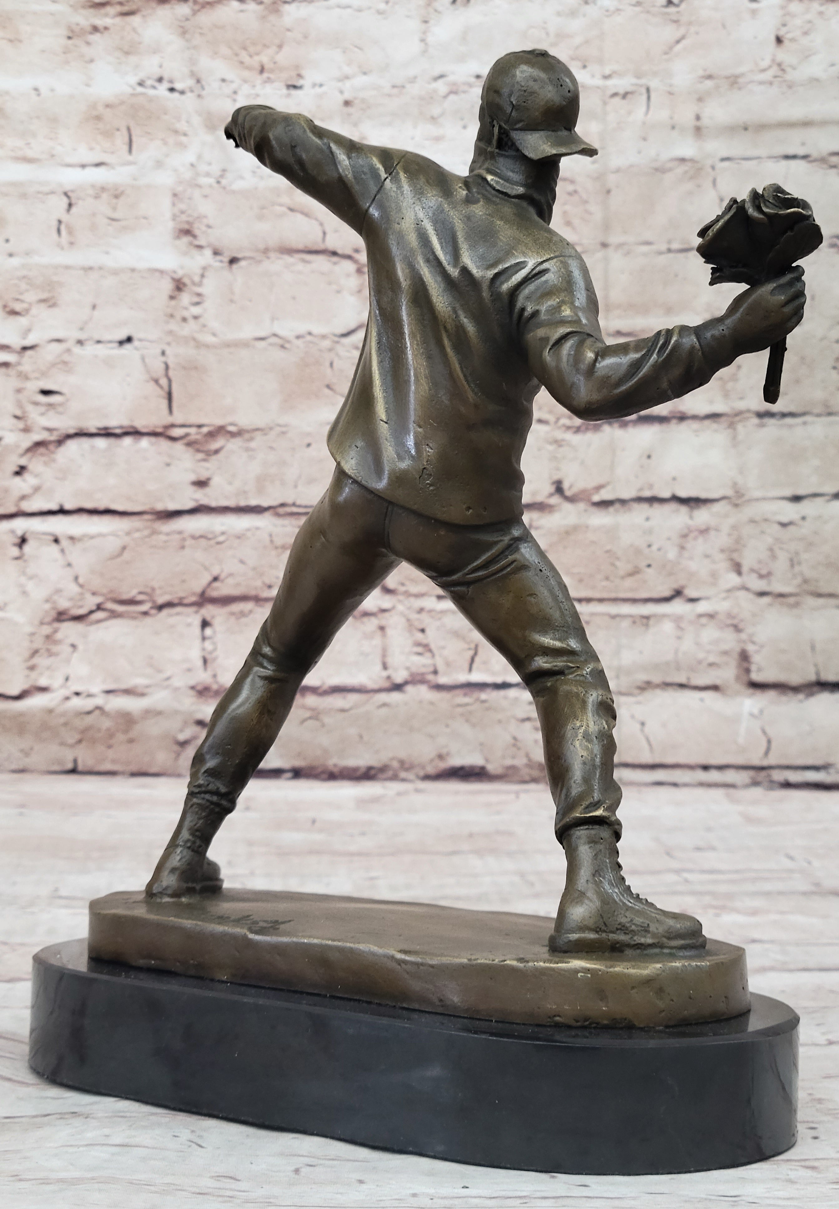 Banksy England Street Art Bronze Flower Thrower Bomber