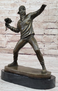 Banksy England Street Art Bronze Flower Thrower Bomber