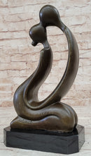 Abstract Bronze Sculpture of Couple Kissing - Love Romance Art