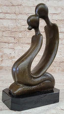 Abstract Bronze Sculpture of Couple Kissing - Love Romance Art