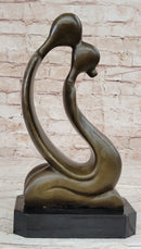 Abstract Bronze Sculpture of Couple Kissing - Love Romance Art