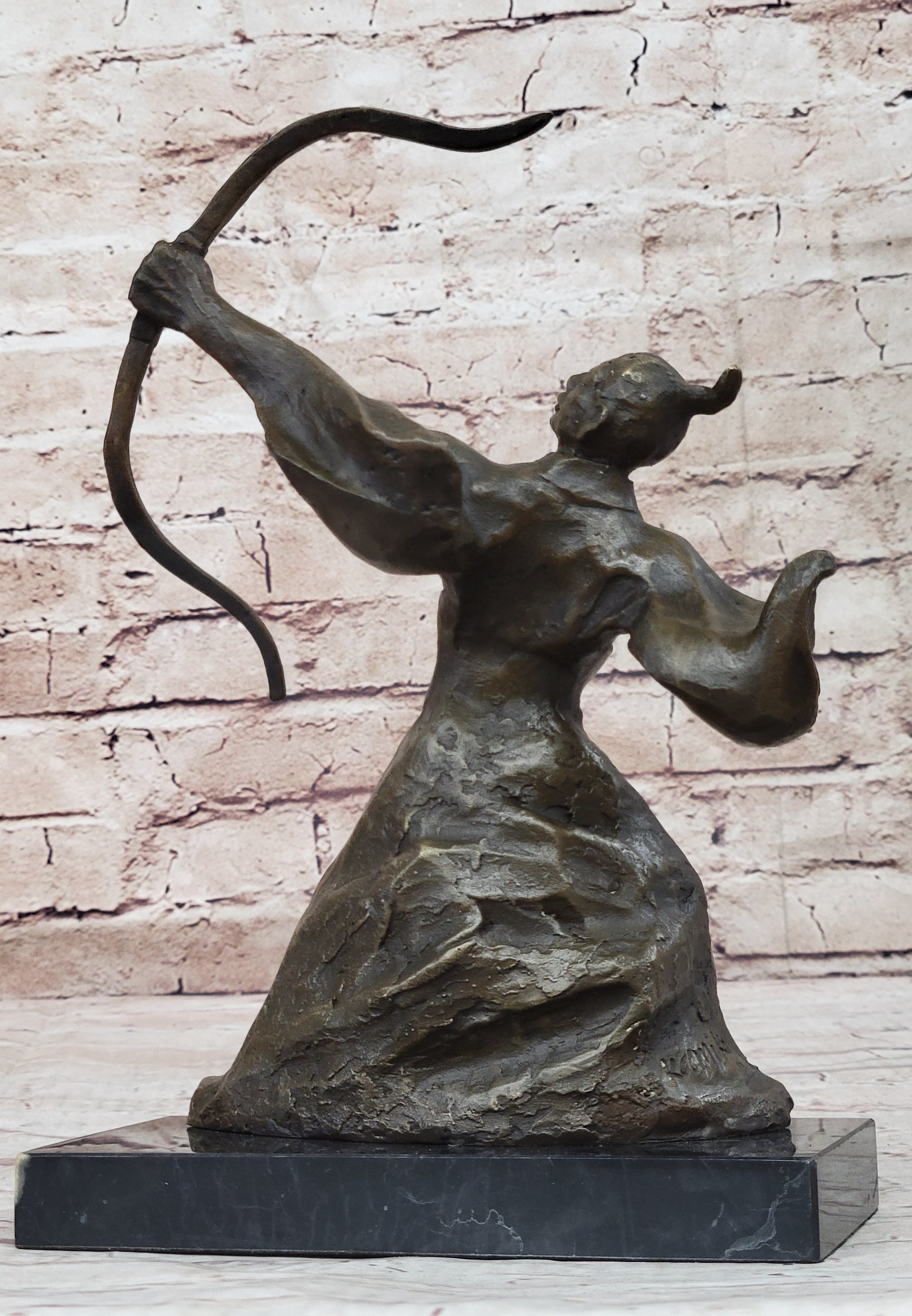 Japanese Samurai Warrior Archer w/ Bow - Bronze by Kamiko