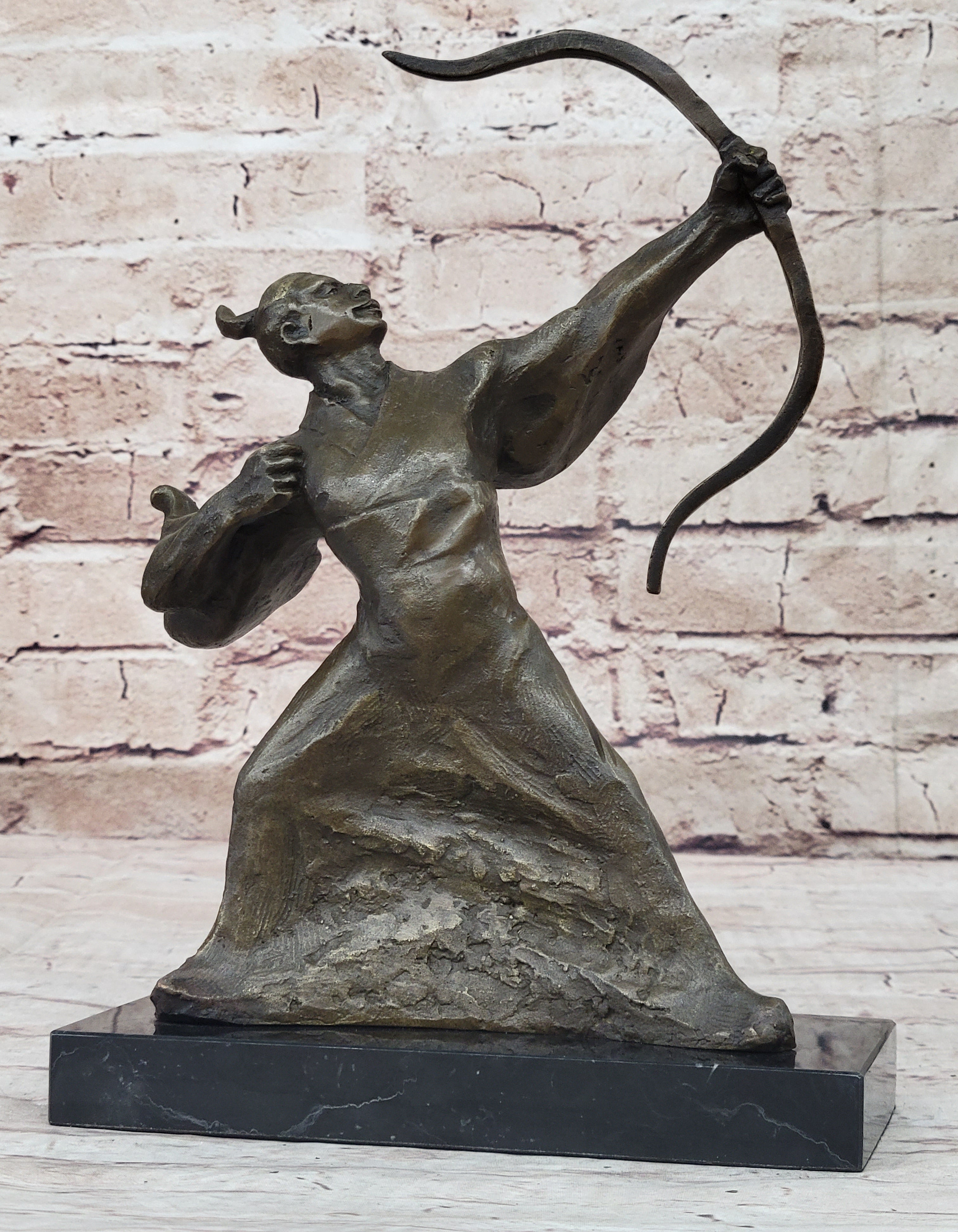 Japanese Samurai Warrior Archer w/ Bow - Bronze by Kamiko