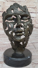 Abstract Female Face Portrait Bust Mask Surrealism Dali Tribute