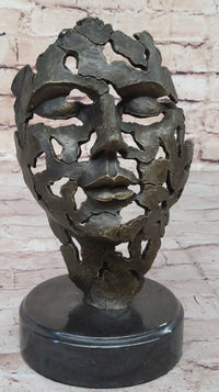 Abstract Female Face Portrait Bust Mask Surrealism Dali Tribute