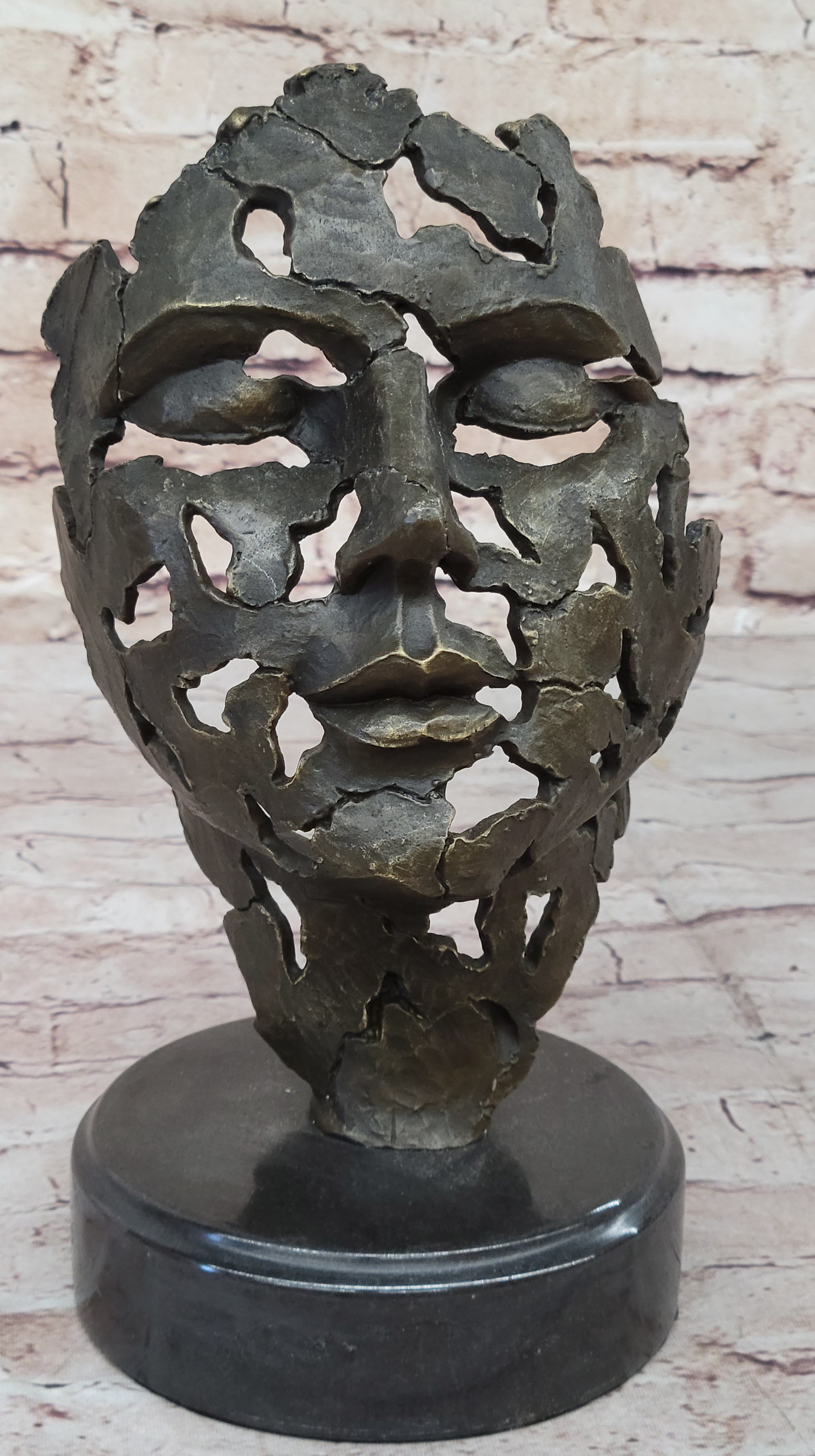 Abstract Female Face Portrait Bust Mask Surrealism Dali Tribute