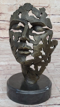 Abstract Female Face Portrait Bust Mask Surrealism Dali Tribute