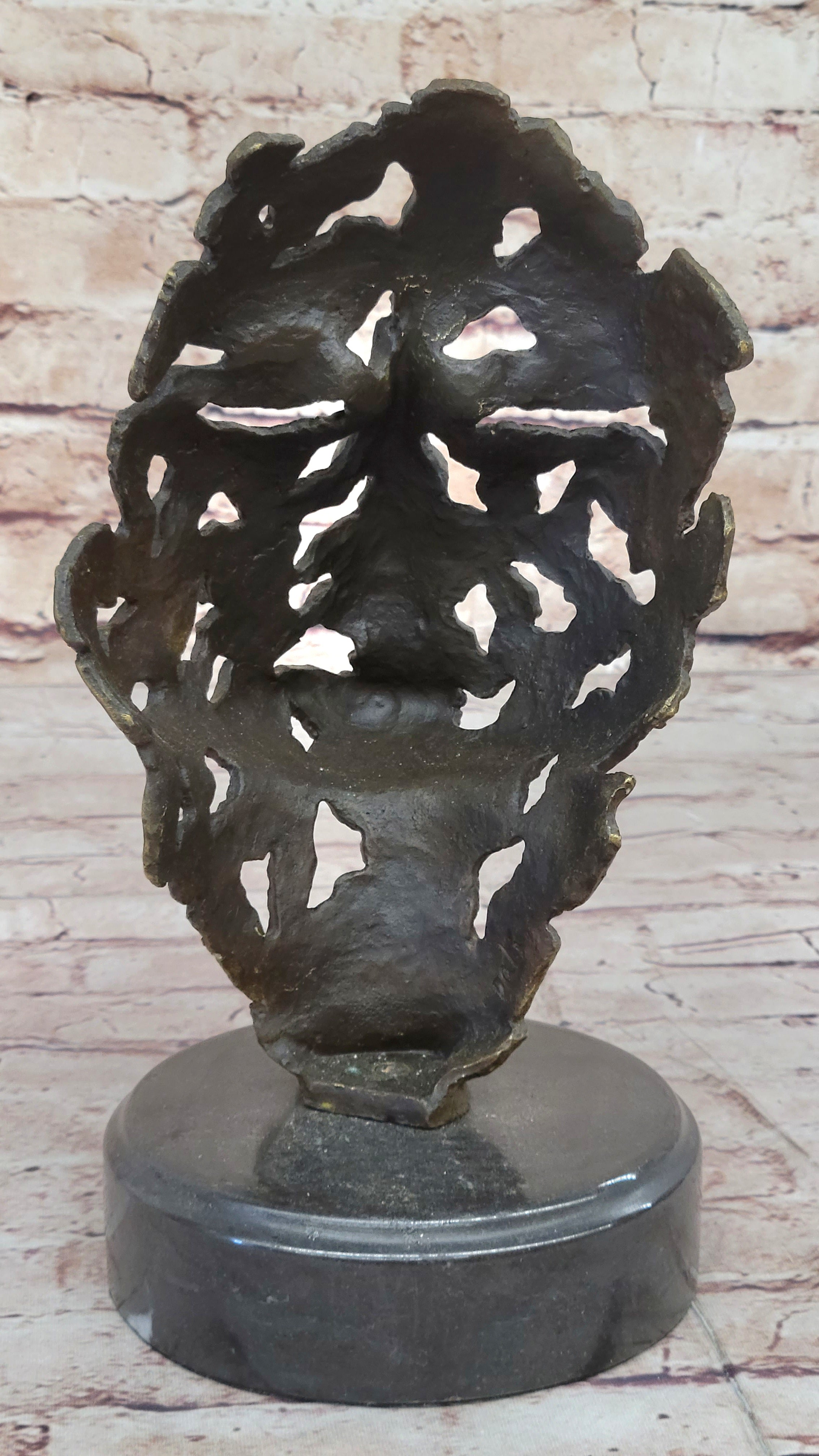 Abstract Female Face Portrait Bust Mask Surrealism Dali Tribute